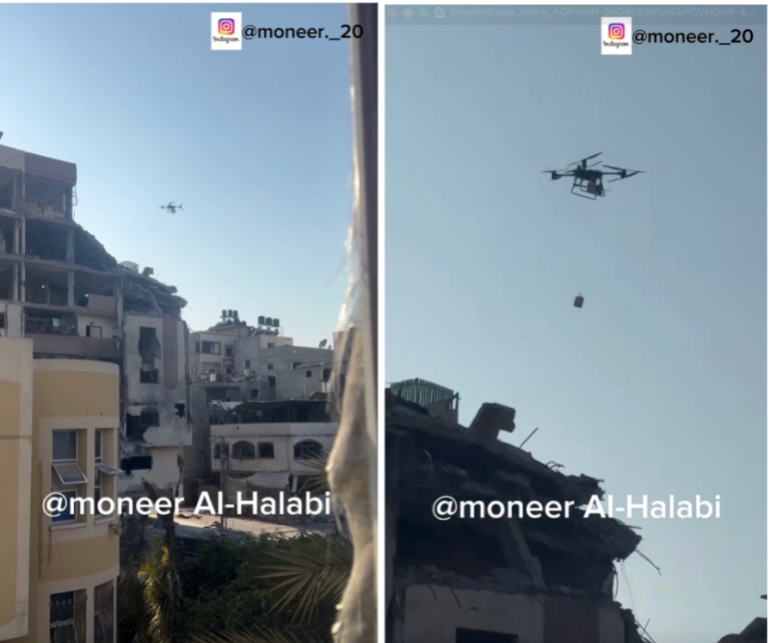 DJI Agras Dropping Bombs on a residential building